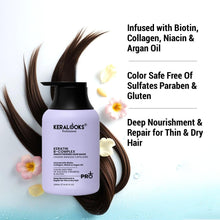 Load image into Gallery viewer, Keratin B-Complex Smoothening Hair (COMBO 250ML EACH) with Biotin, Collagen, Argan Oil, Sulfate-Free, for Dry Damaged & chemically treated hair