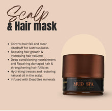 Load image into Gallery viewer, Scalp & hair mask |MUD SPA| (500ml) | Anti-Dandruff | Hairfall | Repair Damage | Dryness | Frizz-contro;