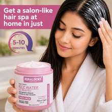 Load image into Gallery viewer, Hydra Boost+Rice water Hair Mask/Spa for Nourishing,Hydrating, Strengthens, Repair, Softens & Hair growth formula- Free from Sulfate, Parabens, cruelty & minerals oil- 800ML Visit the keralooks professional Store