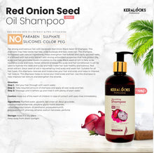 Load image into Gallery viewer, Keralooks professional® Red Onion seed oil shampoo & conditioner for hairfall and frizzyness control (300ml each)