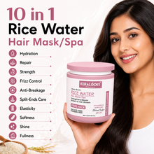 Load image into Gallery viewer, Hydra Boost+Rice water Hair Mask/Spa for Nourishing,Hydrating, Strengthens, Repair, Softens & Hair growth formula- Free from Sulfate, Parabens, cruelty & minerals oil- 800ML Visit the keralooks professional Store