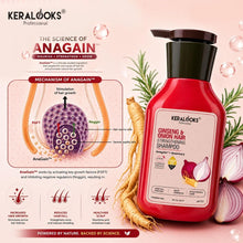 Load image into Gallery viewer, Ginseng & Onion Shampoo and Conditioner Combo (300ml + 300ml) for Hair Growth & Hair Breakage Control | Onion, Rosemary & Anagain Extract Shampoo & Conditioner Combo Kit for Smooth & Healthy Hair