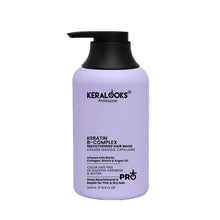 Load image into Gallery viewer, Keratin B-Complex Smoothing Hair Mask 500ml | Infused with Biotin, Collagen, Niacin & Argan Oil | Sulfate-Free, Paraben-Free, Color Safe Hair Mask for Thin & Dry Hair