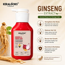 Load image into Gallery viewer, Ginseng & Onion Shampoo and Conditioner Combo (300ml + 300ml) for Hair Growth & Hair Breakage Control | Onion, Rosemary & Anagain Extract Shampoo & Conditioner Combo Kit for Smooth & Healthy Hair