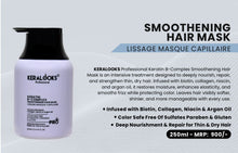 Load image into Gallery viewer, Keratin B-complex smoothening Hair Mask 250ml for Thin & Dry Hair|Deep Nourishment|Repair| |color-safe| sulfate & paraben free