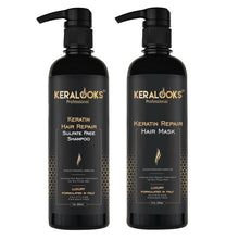 Load image into Gallery viewer, Keratin Sulphate Free Shampoo and Mask Combo Pack (500ml each)