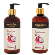 Load image into Gallery viewer, Keralooks professional® Red Onion seed oil shampoo &amp; conditioner for hairfall and frizzyness control (300ml each)
