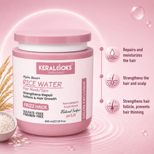 Load image into Gallery viewer, Hydra Boost+Rice water Hair Mask/Spa for Nourishing,Hydrating, Strengthens, Repair, Softens &amp; Hair growth formula- Free from Sulfate, Parabens, cruelty &amp; minerals oil- 800ML Visit the keralooks professional Store
