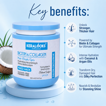 Load image into Gallery viewer, Biotin &amp; collagen Hair Mask, 800ml with Collagen, Biotin, Argan Oil - Moisturizing Treatment for Dry, Damaged, Split Hair, Hair...
