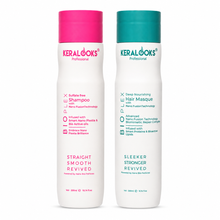 Load image into Gallery viewer, Bioplex Sulfate-Free Shampoo, Hair Masque (300ml COMBO) with Nano Fusion Technology, Smart Proteins, Bio Active Lipids for Straight, Smooth, Revived Hair.
