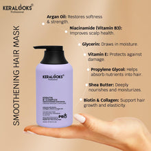 Load image into Gallery viewer, Keratin B-Complex Smoothing Hair Mask 500ml | Infused with Biotin, Collagen, Niacin &amp; Argan Oil | Sulfate-Free, Paraben-Free, Color Safe Hair Mask for Thin &amp; Dry Hair

