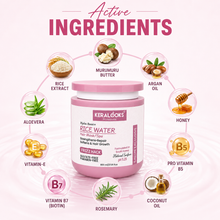 Load image into Gallery viewer, Hydra Boost+Rice water Hair Mask/Spa for Nourishing,Hydrating, Strengthens, Repair, Softens &amp; Hair growth formula- Free from Sulfate, Parabens, cruelty &amp; minerals oil- 800ML Visit the keralooks professional Store
