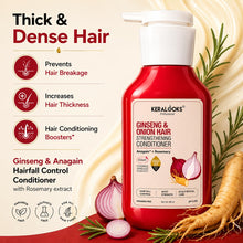Load image into Gallery viewer, Ginseng &amp; Onion Shampoo and Conditioner Combo (300ml + 300ml) for Hair Growth &amp; Hair Breakage Control | Onion, Rosemary &amp; Anagain Extract Shampoo &amp; Conditioner Combo Kit for Smooth &amp; Healthy Hair
