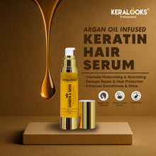Load image into Gallery viewer, Keralooks professional ® keratin hair serum infused with argan oil bliss for dry,tangles,damage &amp;frizzy hair ( 50ml )
