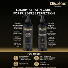 Load image into Gallery viewer, keratin shampoo &amp; Hair mask combo (250ml each)- sulfate free |Repair | Shine | Frizz-control
