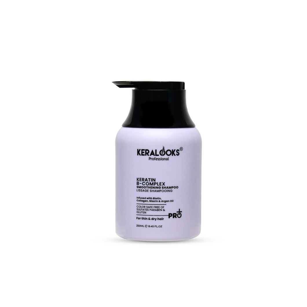 Keratin B-complex smoothening shampoo 250ml For Thin & Dry Hair |color-safe|sulfate & paraben free