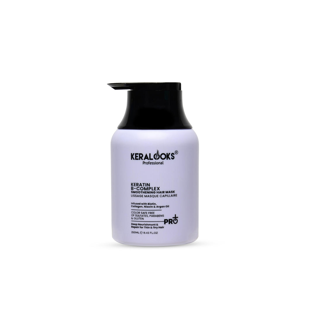 Keratin B-complex smoothening Hair Mask 250ml for Thin & Dry Hair|Deep Nourishment|Repair| |color-safe| sulfate & paraben free