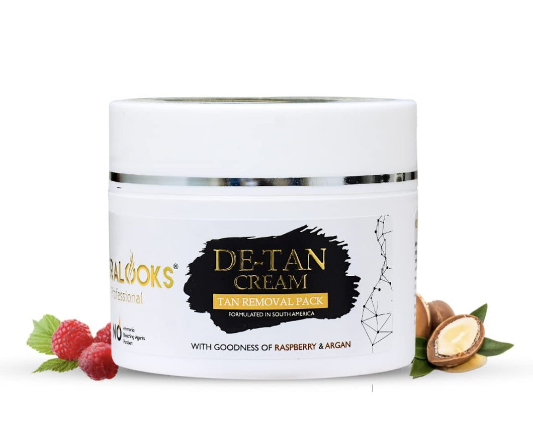 De-Tan cream tan removal pack with raspberry and argon oil (200gm)