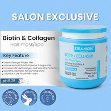 Load image into Gallery viewer, Biotin &amp; collagen Hair Mask, 800ml with Collagen, Biotin, Argan Oil - Moisturizing Treatment for Dry, Damaged, Split Hair, Hair...
