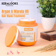 Load image into Gallery viewer, Hydrating+ Argan &amp; Marula Hair Mask Treatment (800ml) for Deep conditioning| Dandruff| Restore moisture and color protection

