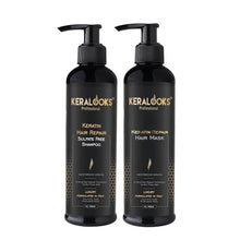Load image into Gallery viewer, keratin shampoo &amp; Hair mask combo (250ml each)- sulfate free |Repair | Shine | Frizz-control
