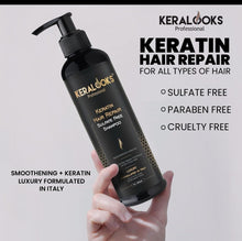 Load image into Gallery viewer, keratin shampoo &amp; Hair mask combo (250ml each)- sulfate free |Repair | Shine | Frizz-control
