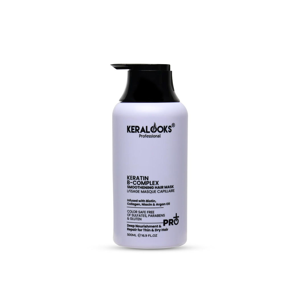 Keratin B-complex smoothening Hair Mask 500ml for Thin & Dry Hair|Deep Nourishment|Repair| |color-safe| sulfate & paraben free