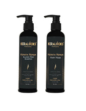 Load image into Gallery viewer, Keralooks professional® keratin hair repair mask and shampoo combo pack (250ml each)
