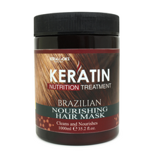 Load image into Gallery viewer, Keralooks professional® keratin Brazilian nourishing hair mask (1000ml)
